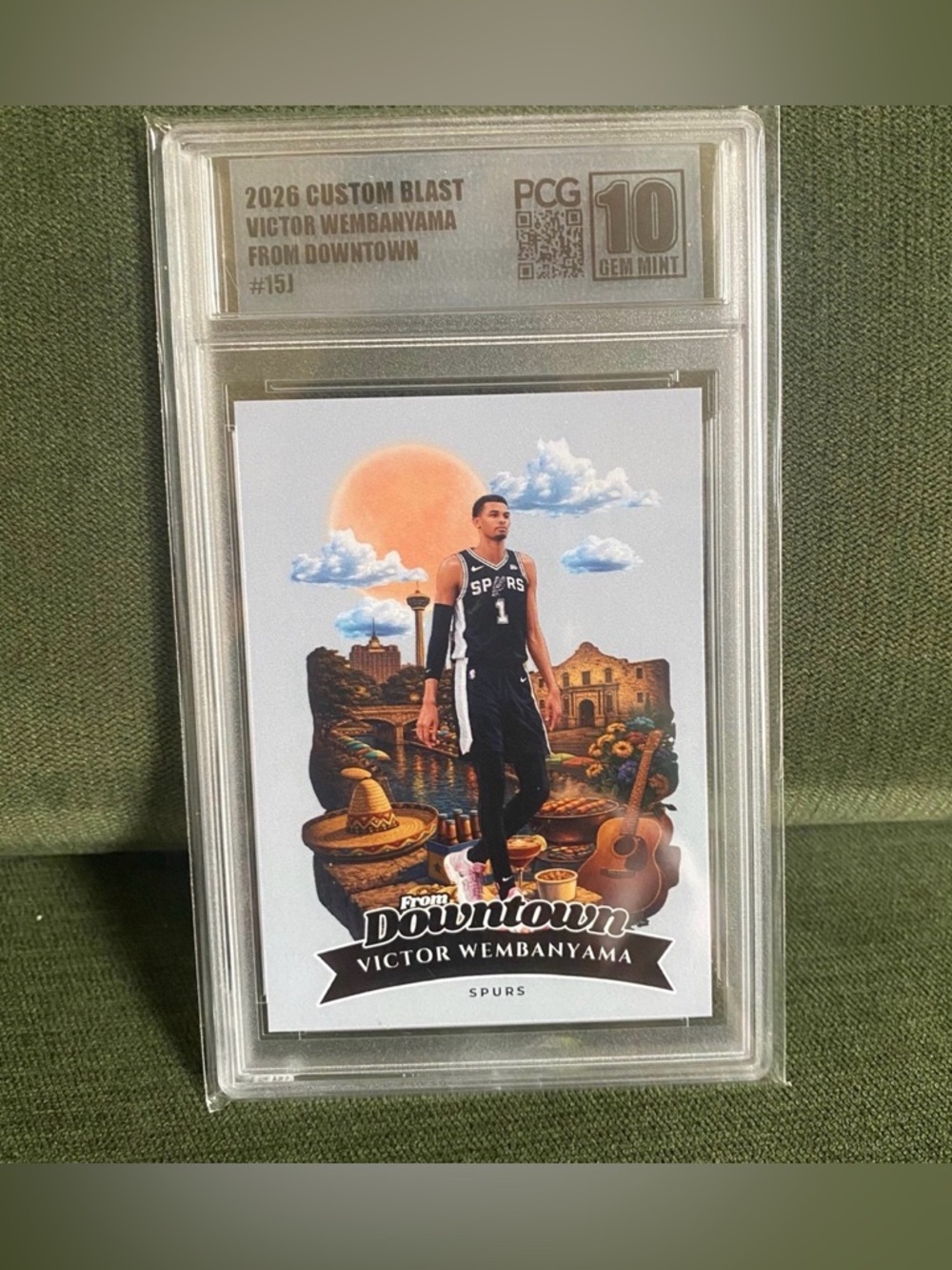 Custom Victor Wembanyama Grey Downtown PCG 10!! Spurs 15J